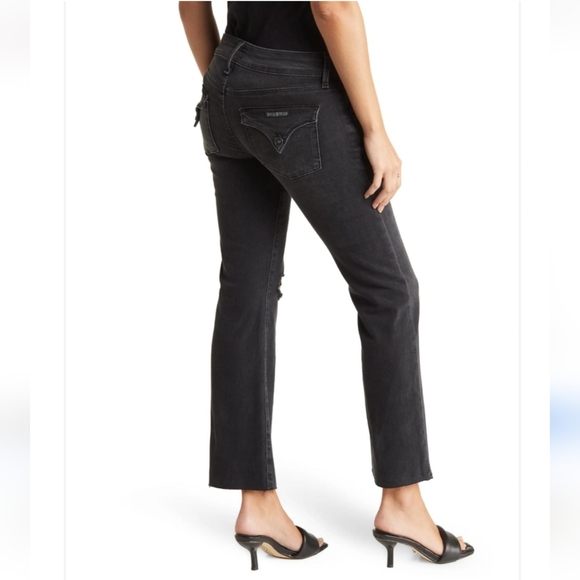 Hudson Collin Mid-Rise Cropped Bootcut Jeans in Black Wash Size 26 - Picture 2 of 10